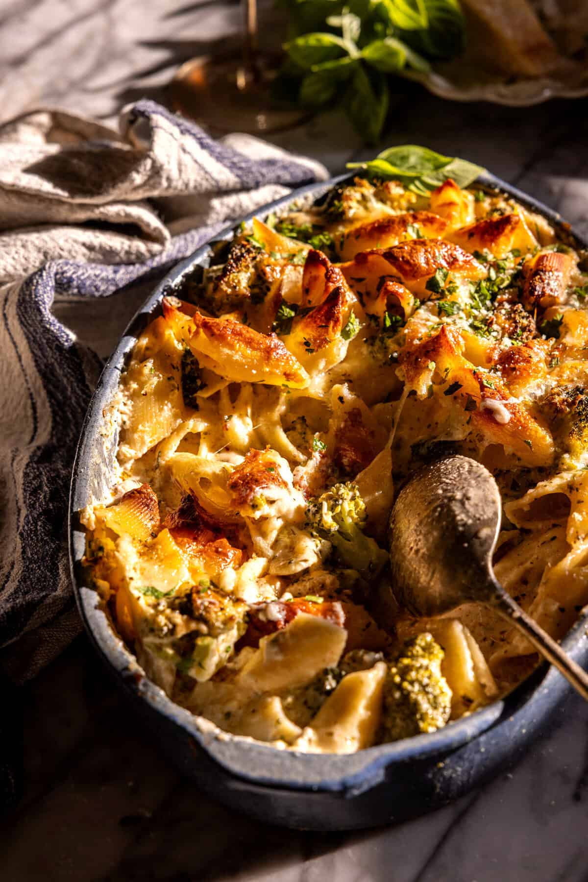 Dump and Bake Chicken Alfredo Noodle Casserole | halfbakedharvest.com