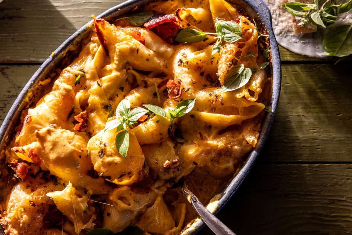 Mix and Bake Pumpkin Gouda Shells | halfbakedharvest.com