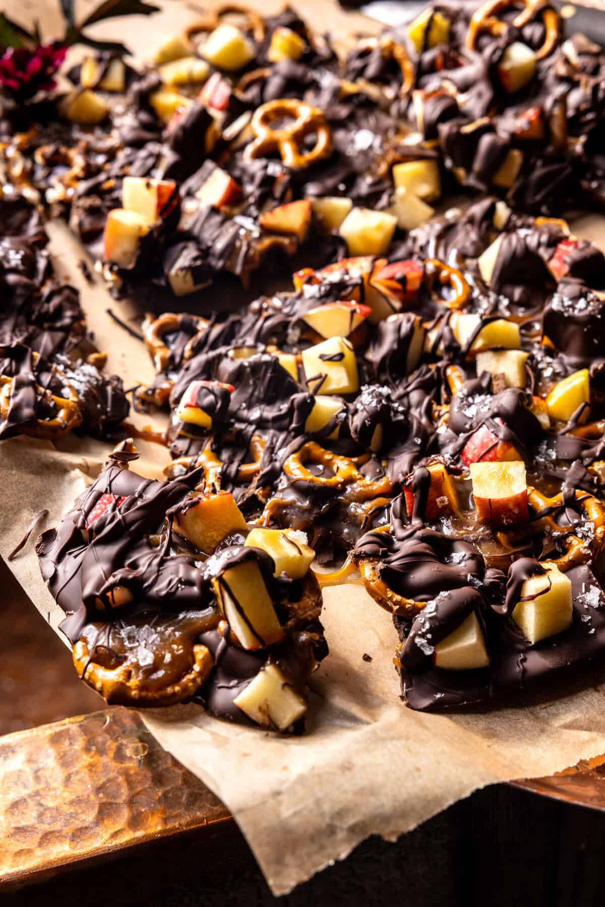 Salted Chocolate Caramel Apple Bark | halfbakedharvest.com