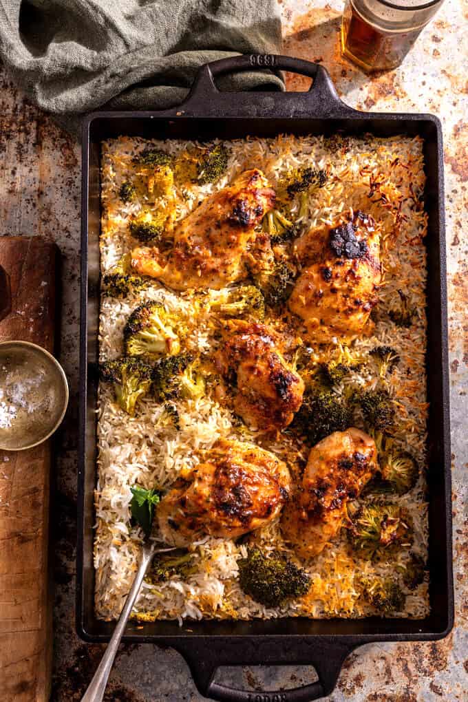 One Pan Ranch Cheddar Chicken and Rice | halfbakedharvest.com
