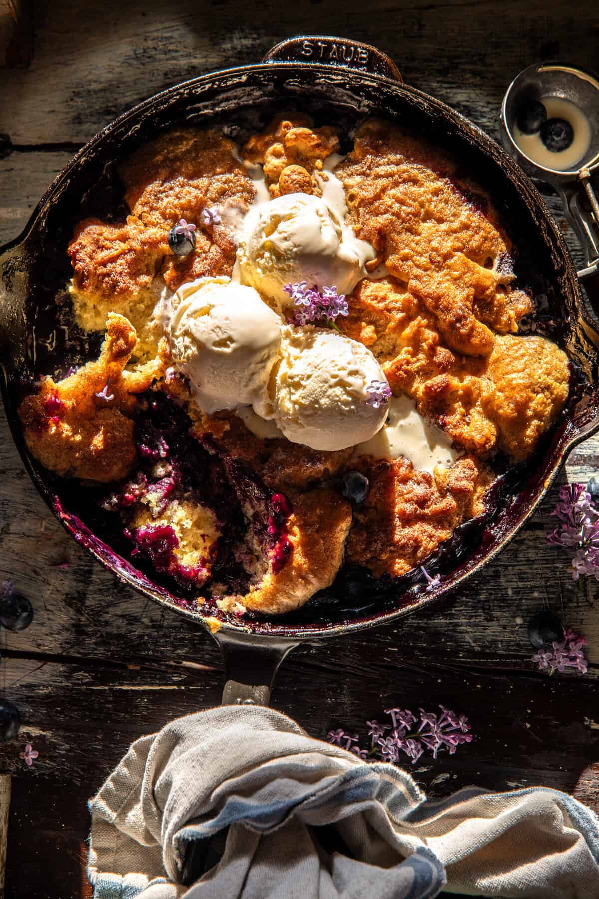 Blueberry Vanilla Bean Cobbler | halfbakedharvest.com