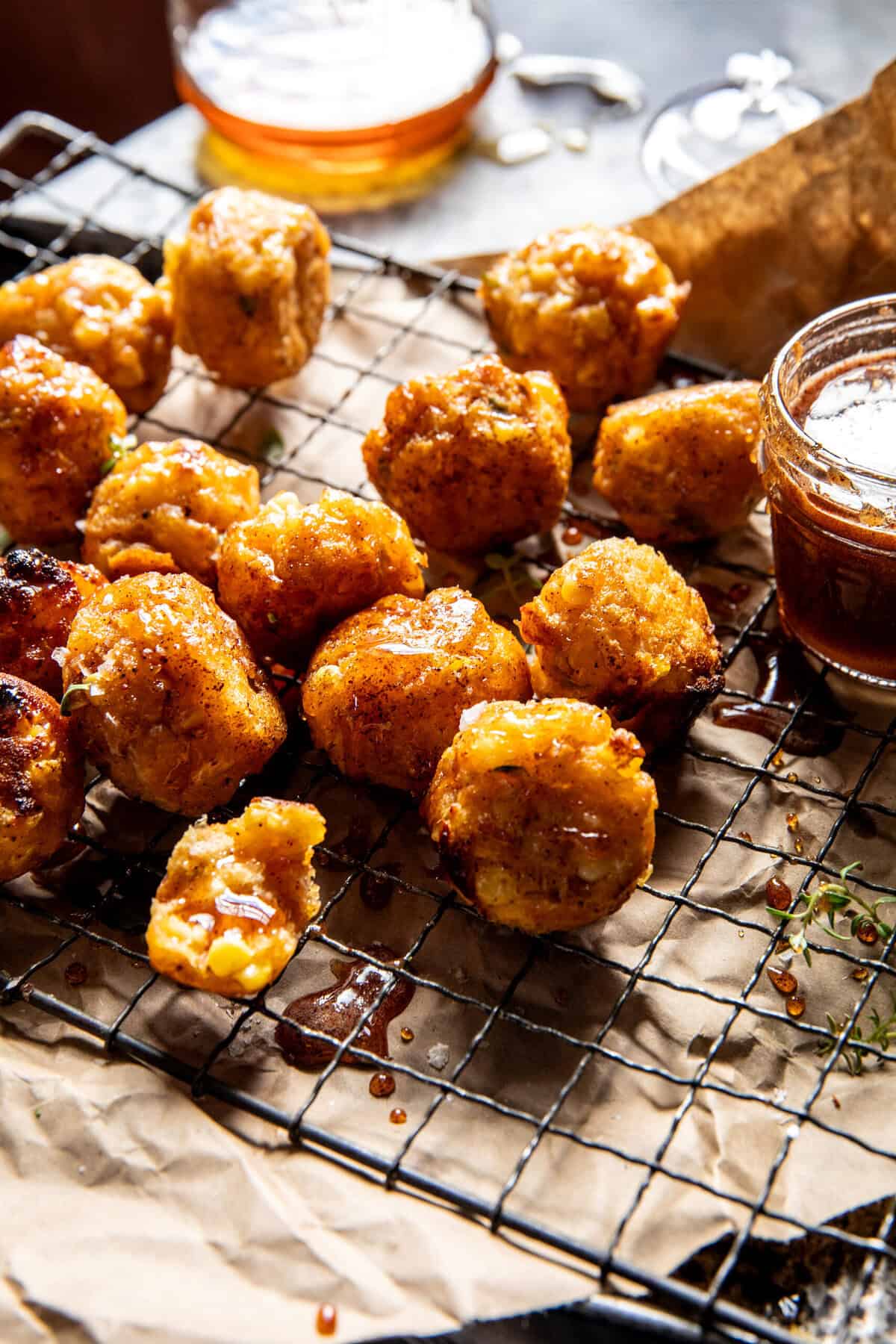 Easy Corn Fritter Muffins with Hot Honey | halfbakedharvest.com