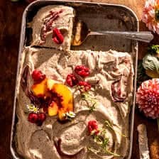 Peach Sheet Cake with Brown Butter Frosting | halfbakedharvest.com