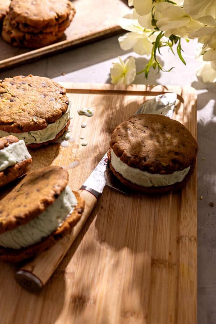 Pistachio Cookie Ice Cream Sandwiches | halfbakedharvest.com