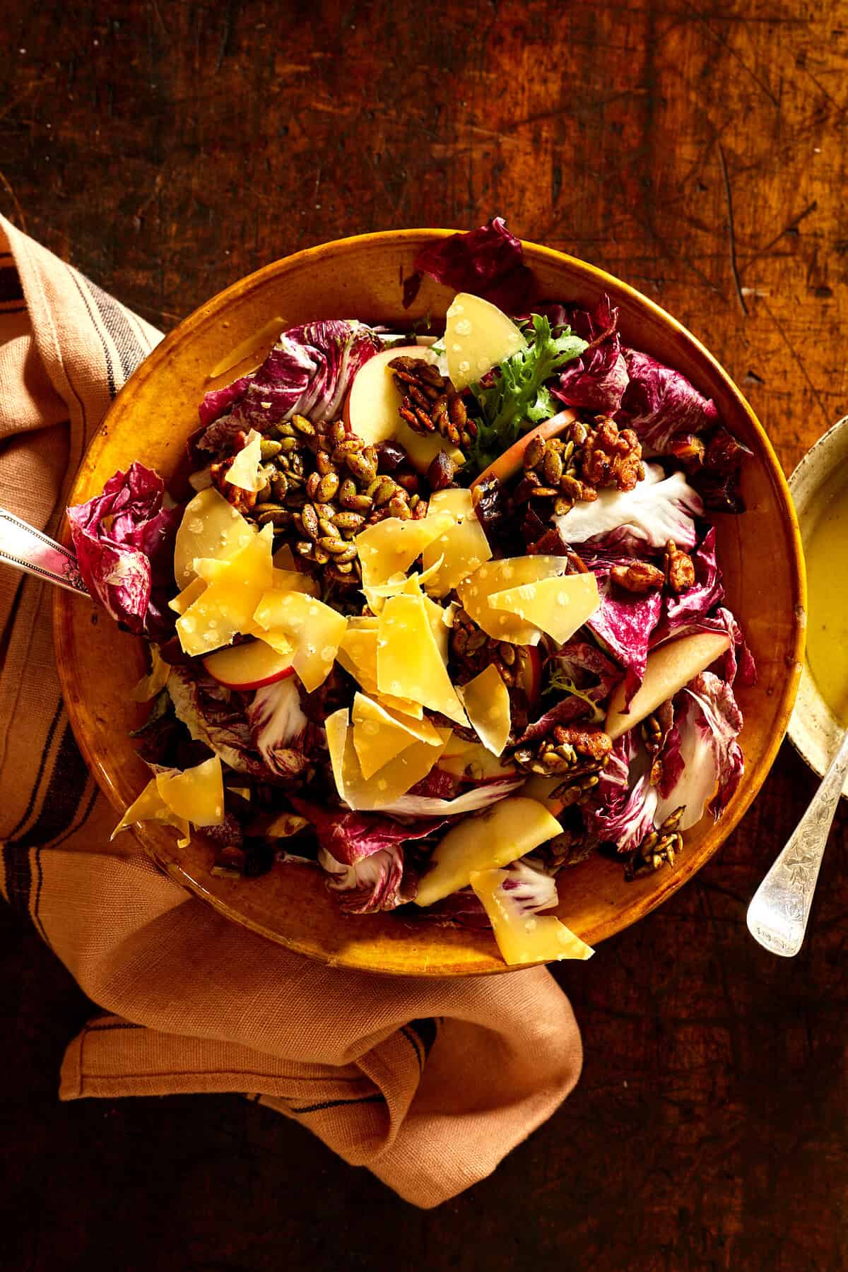 Radicchio Apple Salad with Maple Mustard Vinaigrette | halfbakedharvest.com